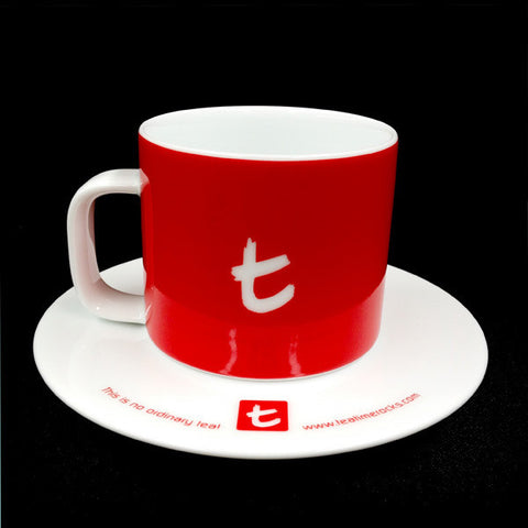 Cherry Red t-Series Cup and Saucer - 250ml